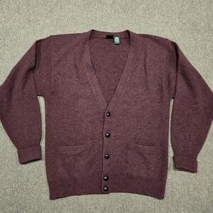 Vintage Clubfellow Wool Cardigan Sweater Mens Large Red Grandpacore Mr Rogers